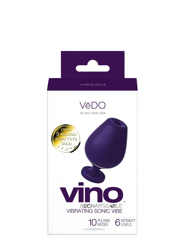 Vino Rechargeable Vibrating Sonic Vibe – Purple