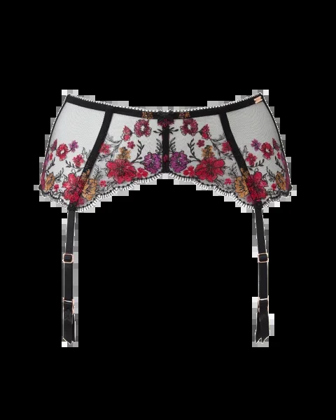 VIP Bouquet Suspender – Black/Red –
