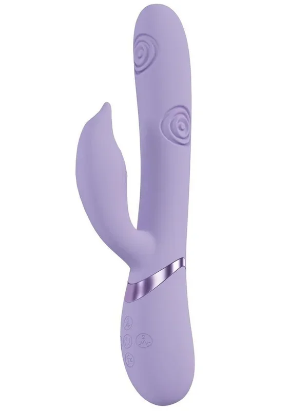 Vive Pallina Rechargeable Silicone Triple Motor G-Spot Vibrating and Tapping Beads Clit Stimulator