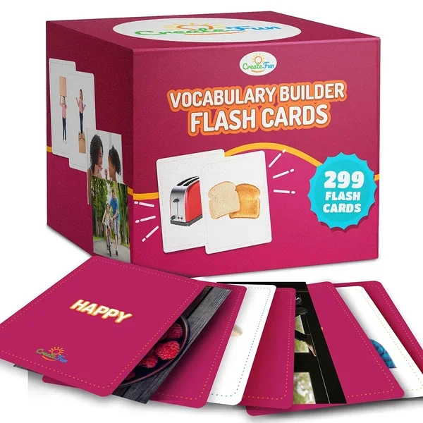 Vocabulary Builder Flash Cards 299 Educational Photo Cards For Home, Speech