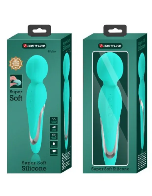 Walter Super Soft Silicone Wand Massager in Seafoam Color