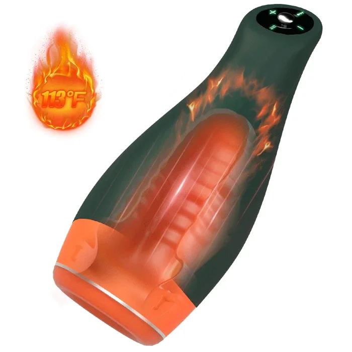Warming – Simulates Oral Cavity Temperature Vibration and Telescopic 2-1 Male Masturbator