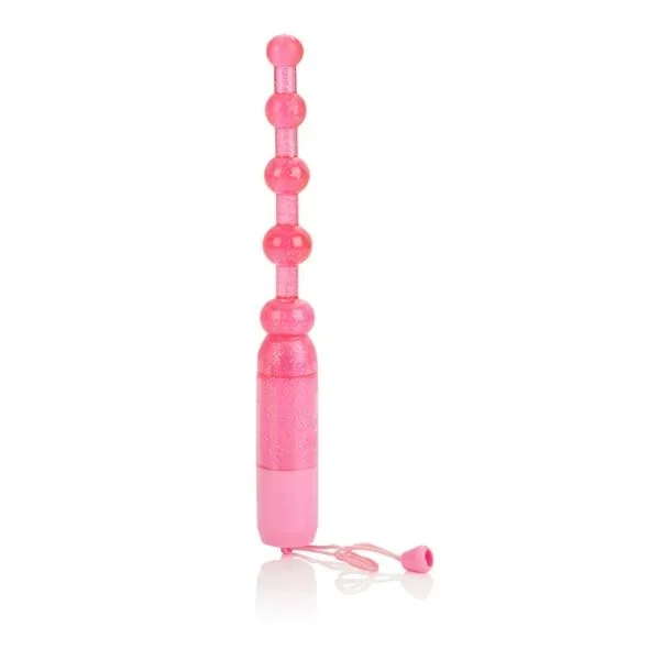 Waterproof Vibrating Pleasure Beads in Pink