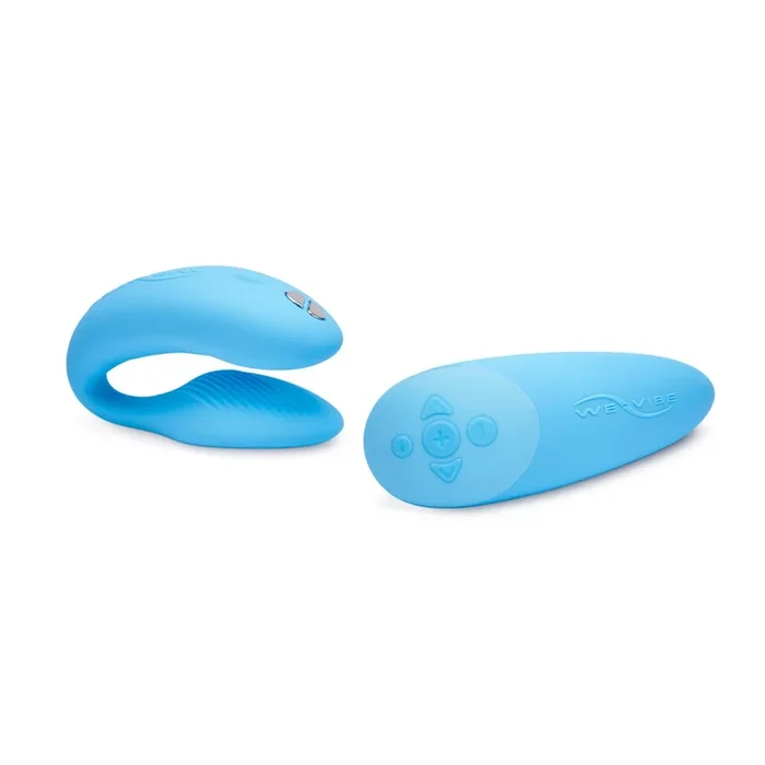 We-Vibe Chorus 10-function Hands-free App-connected Silicone Couples Vibrator with Squeeze Remote Blue