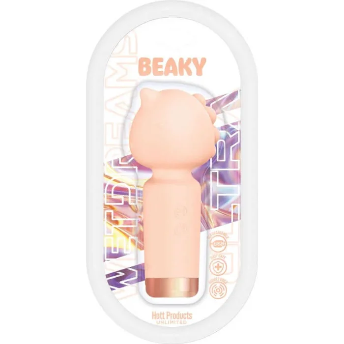 Wet Dreams Beaky Mini Vibe – Compact 10-Mode Vibrator in Peach