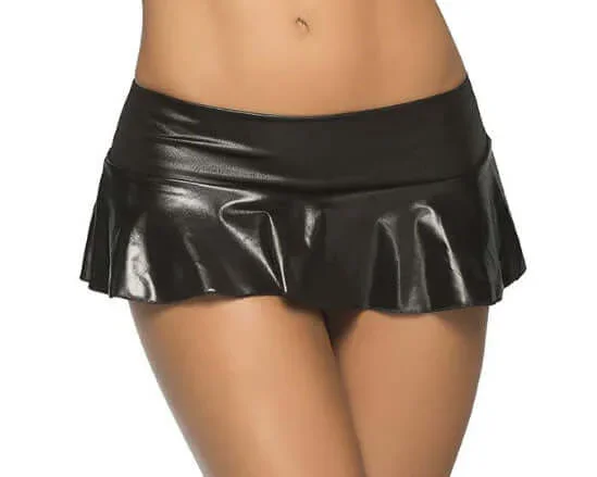Wet Ruffle Skirt – Medium/large – Wet Black