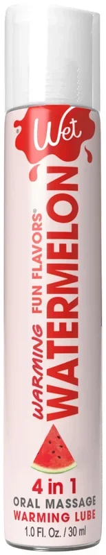 Wet Warming Fun Flavors – Watermelon – 4 in 1 Lubricant 1 Oz