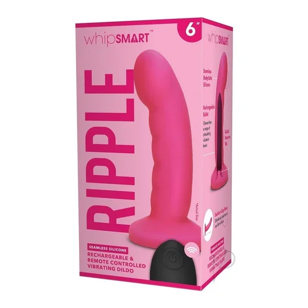 Whipsmart Curved Ripple Dildo 6 Pink