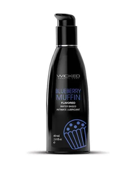 Wicked Aqua Blueberry Muffin Flavored Water-Based Lubricant – 2 fl oz