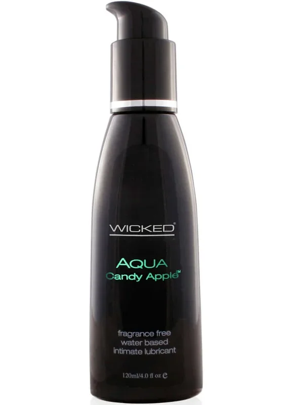 Wicked Aqua Candy Apple Lube – 4 Oz Vegan, Hypoallergenic Water-Based Lubricant