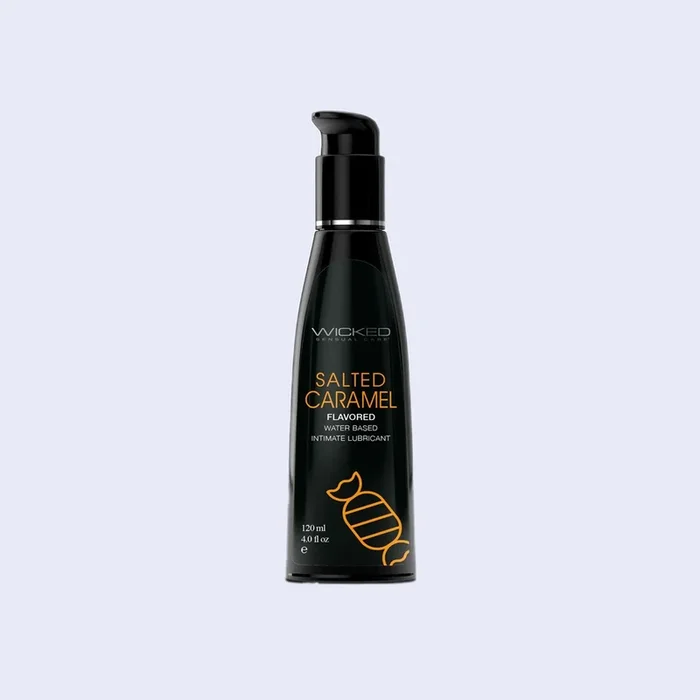 Wicked Aqua Salted Caramel Flavored Lubricant 4 oz.