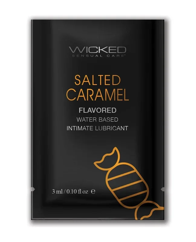 Wicked Sensual Care Aqua Waterbased Lubricant – .1 oz Salted Caramel