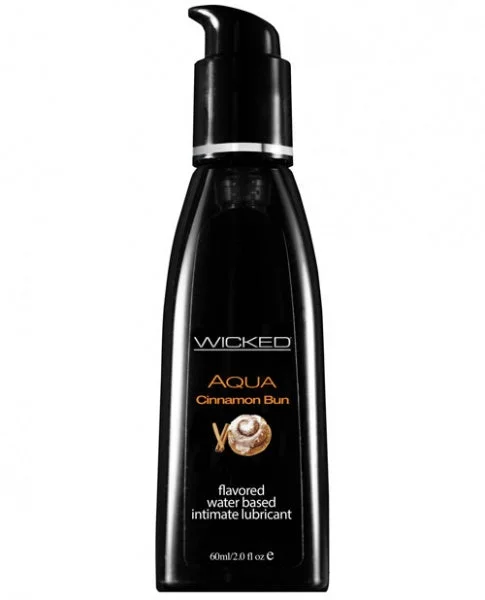 Wicked Sensual Care Aqua Waterbased Lubricant – 2 oz Cinnamon Bun