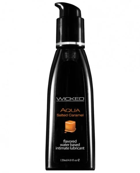 Wicked Sensual Care Aqua Waterbased Lubricant – 4 oz Salted Caramel
