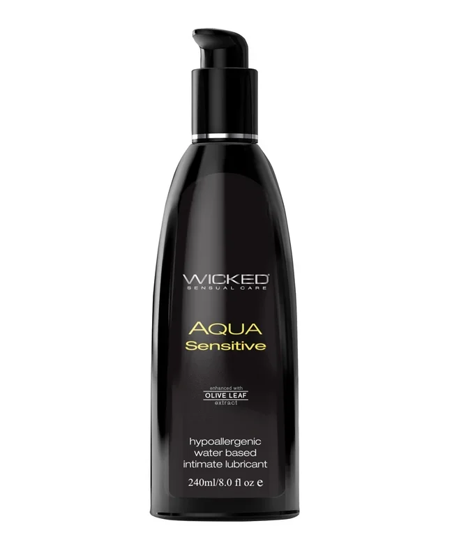Wicked Sensual Care Hypoallergenic Aqua Sensitive Water Based Lubricant – 8 oz Unscented