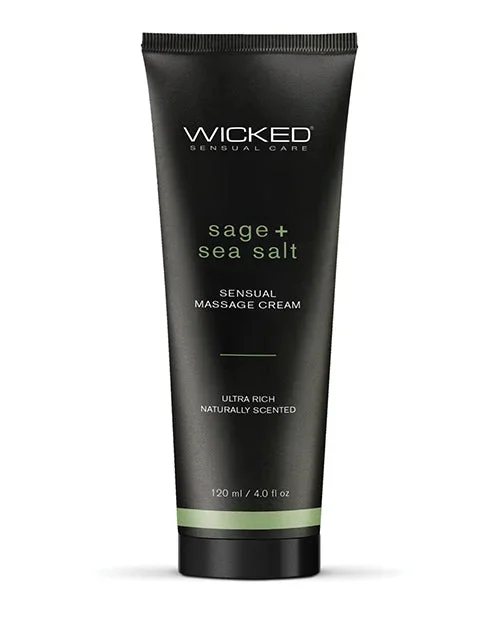 Wicked Sensual Care Sage & Sea Salt Massage Cream – 4 oz