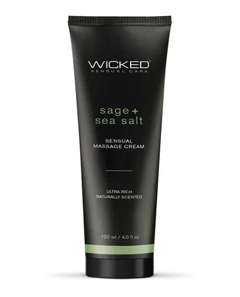 Wicked Sensual Care Sage & Sea Salt Massage Cream – 4 oz