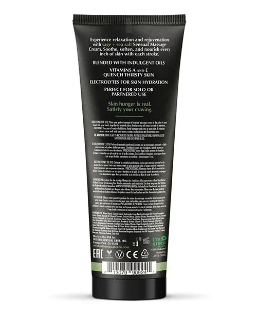 Wicked Sensual Care Sage and Sea Salt Massage Cream 4 oz