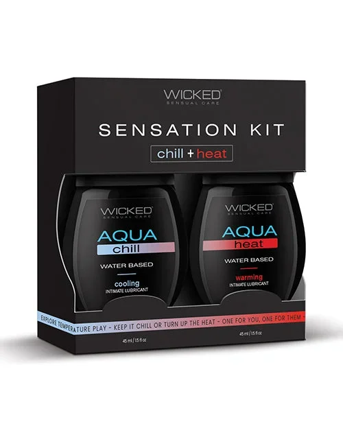 Wicked Sensual Care Sensation Kit Cooling and Warming Water Based Lubricants – 1.5 oz Bottles