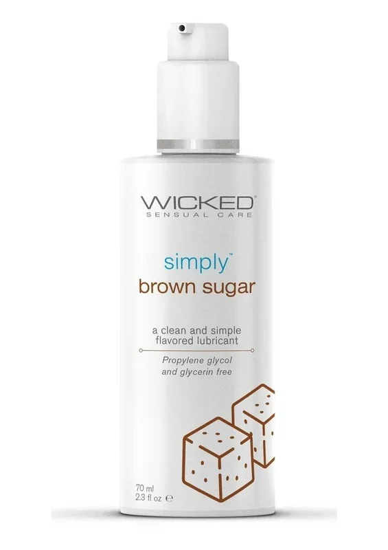 Wicked Simply Water Based Flavored Lubricant 2.3oz – Brown Sugar