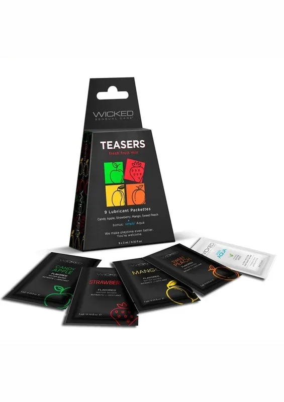 Wicked Teasers Fresh Fruit Water Based Lubricant Packets