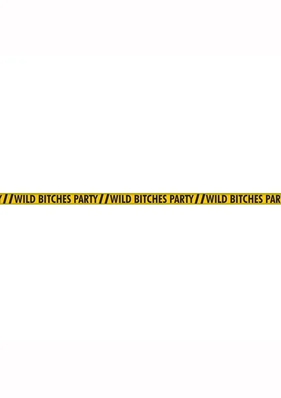 Wild Bitches Party Caution Tape 100ft Yellow and Black