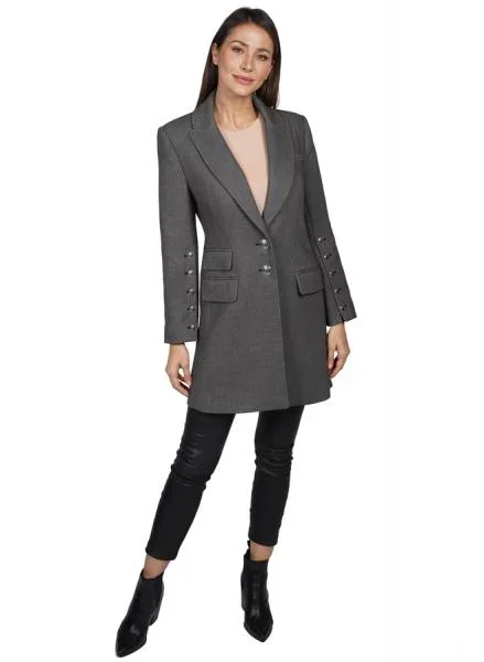 Wilson Long Blazer – Charcoal –
