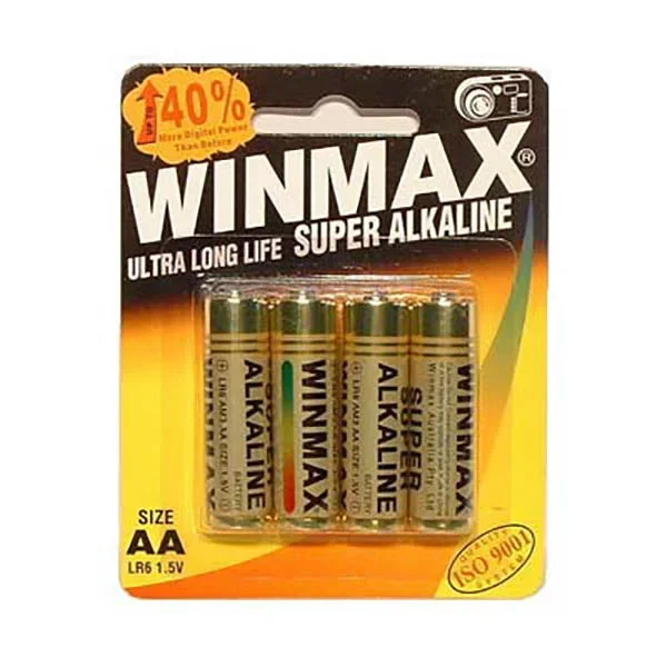 Winmax AA Super Alkaline Batteries – Super Alkaline Batteries – AA 4 Pack