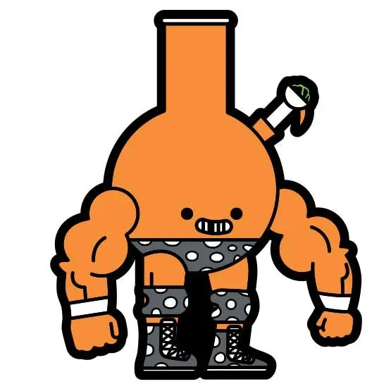 Wood Rocket Brian “Box” Brown Dusty Water Pipe Enamel Pin