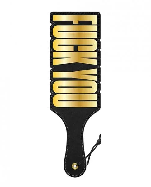 Wood Rocket Fuck You Paddle – Black/Gold