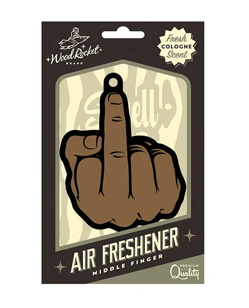 Wood Rocket Middle Finger Brown Air Freshener – Cologne