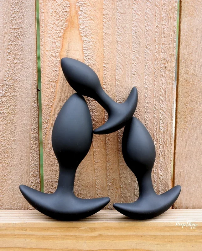 ×3 Heft Ultra Weighted Silicone Butt Plugs – 3-Pack