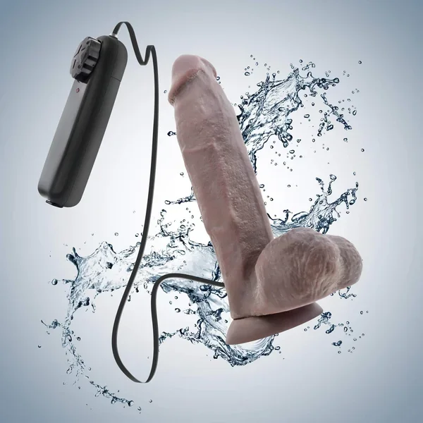 X5 Plus 8″ Vibrating Realistic Cock – Chocolate