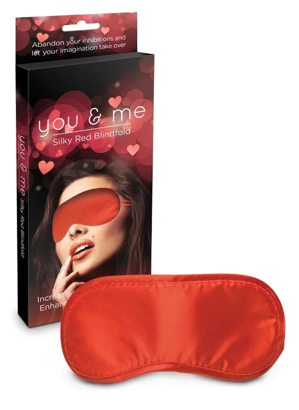 You & Me Silky Red Blindfold for Couples Adult Intimacy Play