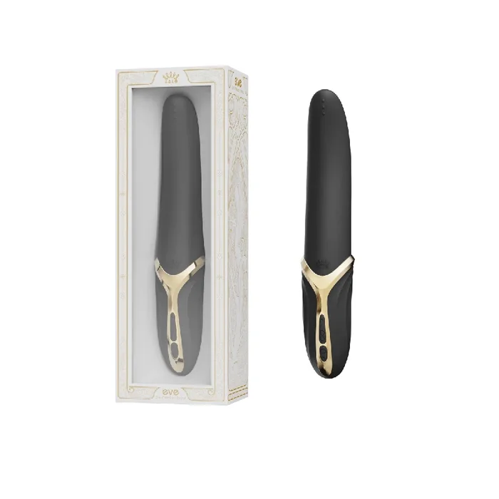 ZALO Aurora Series: EVE Oral Simulator Vibrator Black with Dual Motors & Heating Function