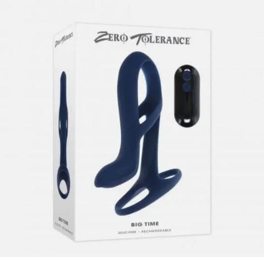 Zero Tolerance Big Time Vibrating Penis Extension – Blue