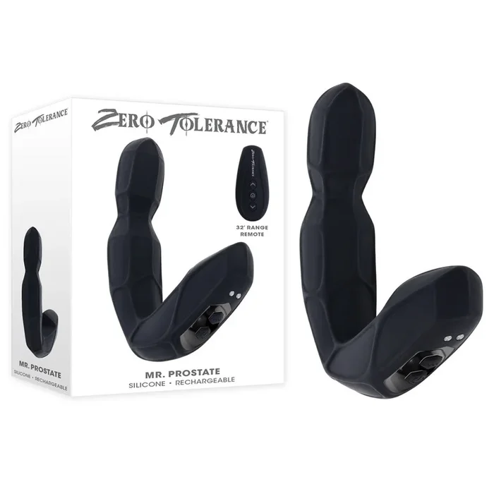 Zero Tolerance MR PROSTATE – Black 12.6 cm USB Rechargeable Prostate Massager with Wireless Remote