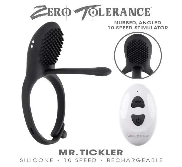 Zero Tolerance Mr. Tickler: Adjustable Vibrating Cock Ring for Ultimate Pleasure