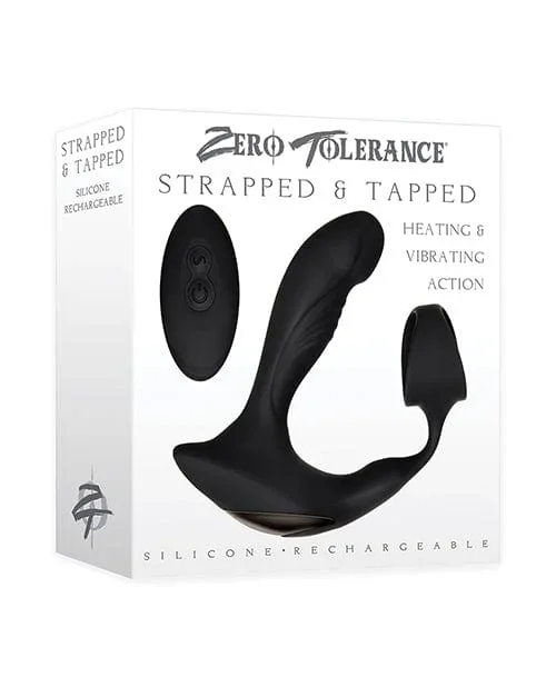 Zero Tolerance Strapped & Tapped Rechargeable Prostate Vibrator – Black