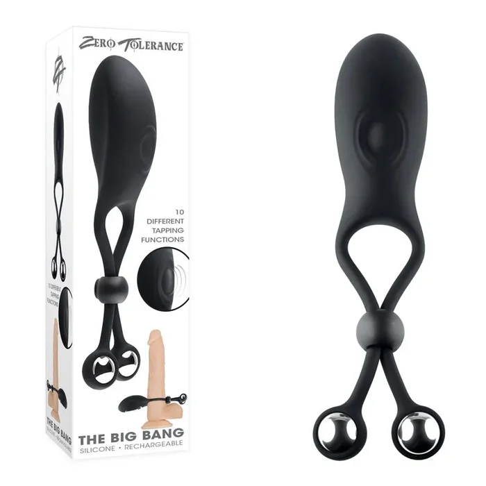 Zero Tolerance THE BIG BANG – Black USB Rechargeable Vibrating Lasso Cock Ring